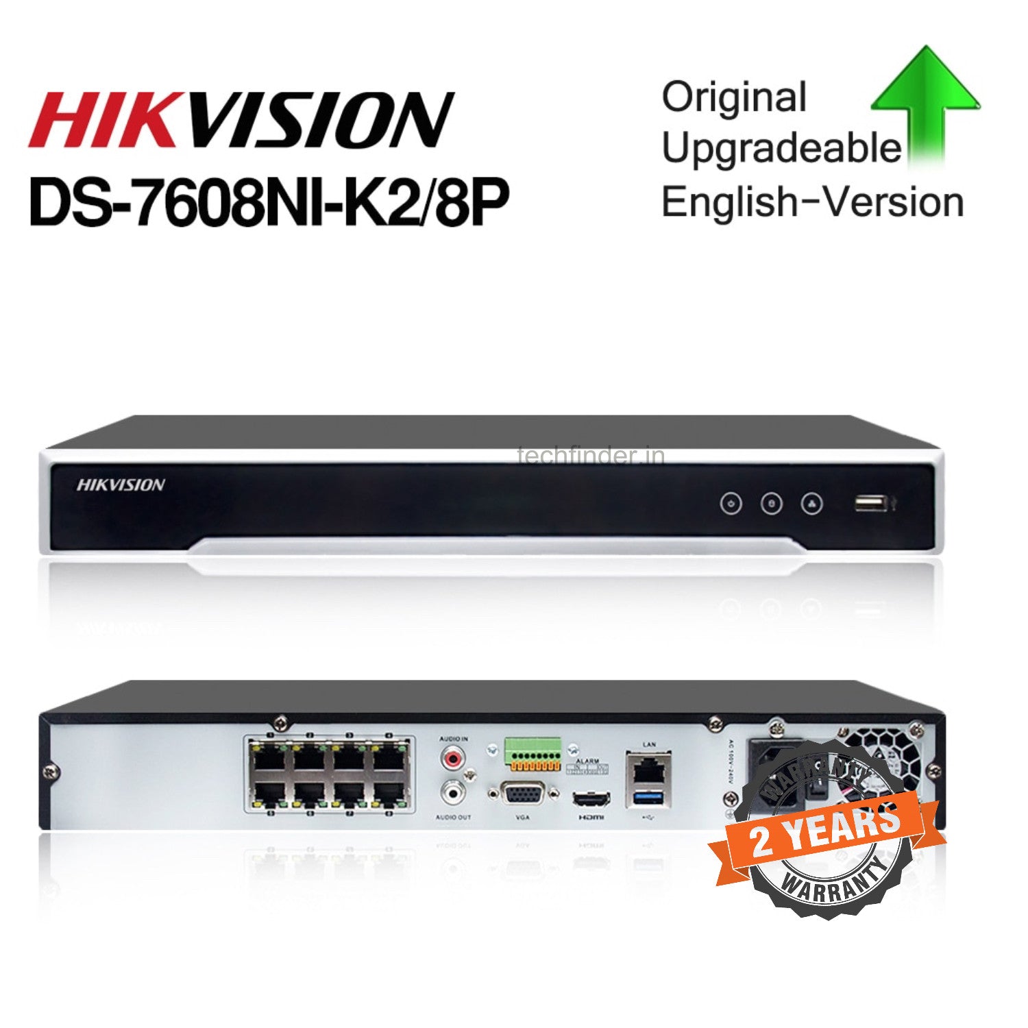 Hikvision DS-7608NI-Q2/8P 8ch POE 4k Nvr Hikvision DS-7608NI-Q2/8P 8ch POE 4k Nvr